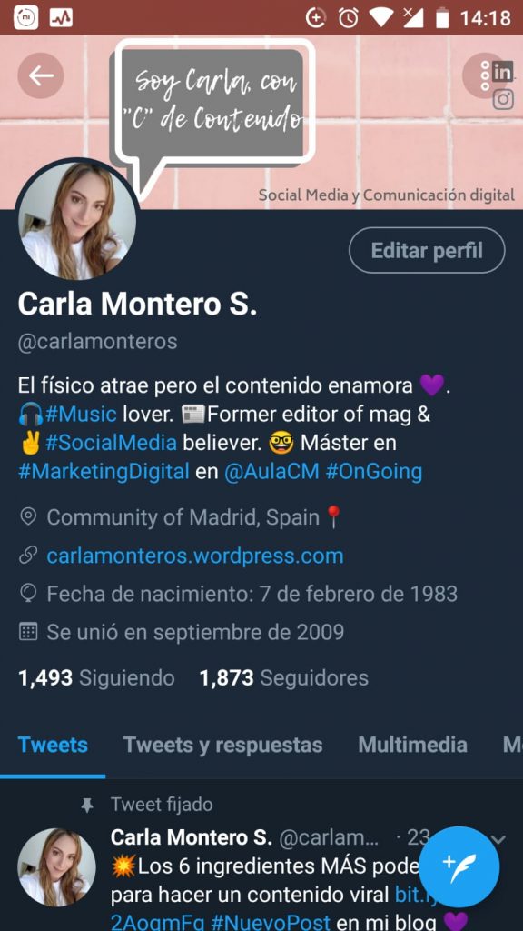 Vision nocturna Twitter